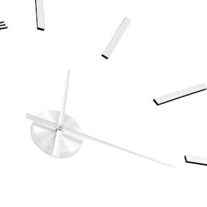 3D Nástěnné hodiny s moderním designem 100 cm XXL stříbrné - obrázek 5