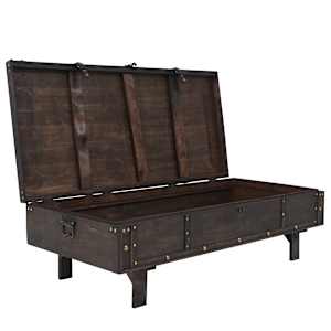 Konferenční stolek z překližka vintage styl 120x55x35 cm - obrázek 3
