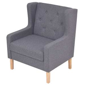 Sedací souprava 2 kusy textil šedá - obrázek 6