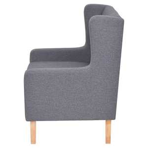 Sedací souprava 2 kusy textil šedá - obrázek 7