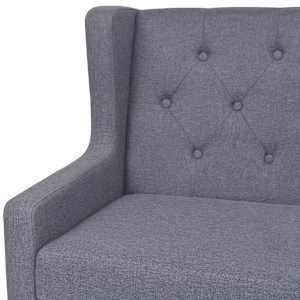 Sedací souprava 2 kusy textil šedá - obrázek 8