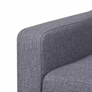 Sedací souprava 2 kusy textil šedá - obrázek 9