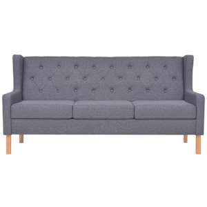 Sedací souprava 2 kusy textil šedá - obrázek 3