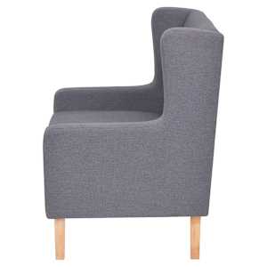 Sedací souprava 2 kusy textil šedá - obrázek 7