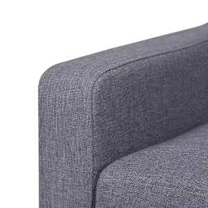 Sedací souprava 2 kusy textil šedá - obrázek 9