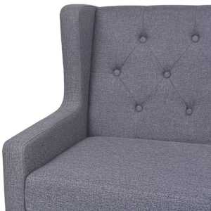 Sedací souprava 2 kusy textil šedá - obrázek 8