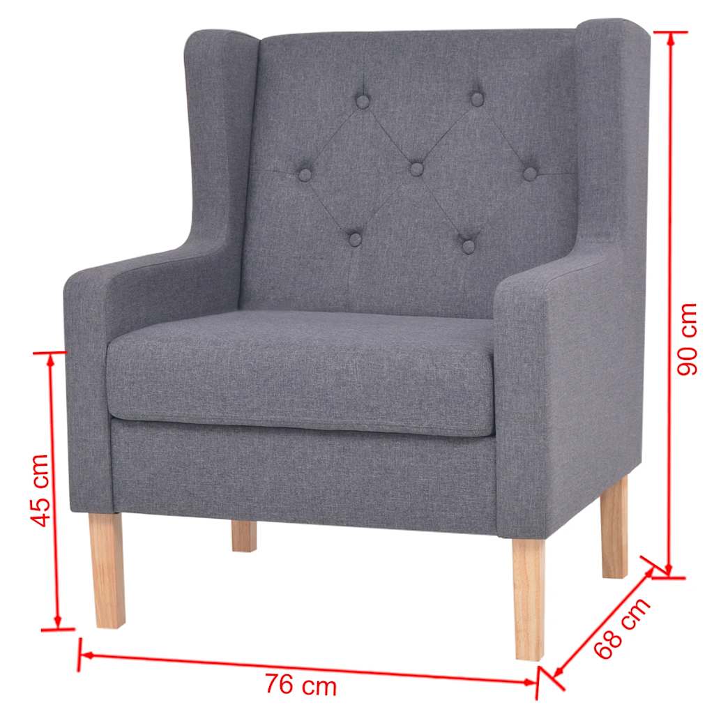 Sedací souprava 3 kusy textil šedá - obrázek 16