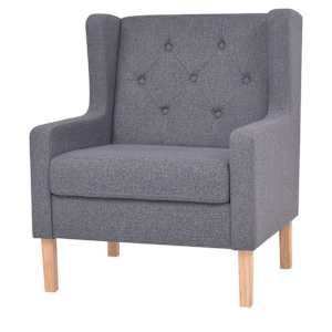 Sedací souprava 3 kusy textil šedá - obrázek 8
