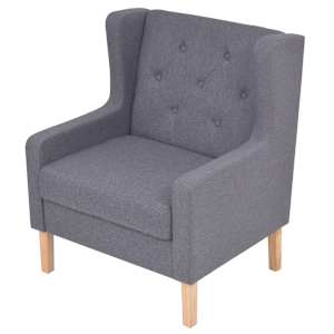 Sedací souprava 3 kusy textil šedá - obrázek 9
