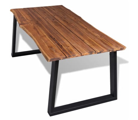 vidaXL virtuves galds, 180x90 cm, akācijas masīvkoks