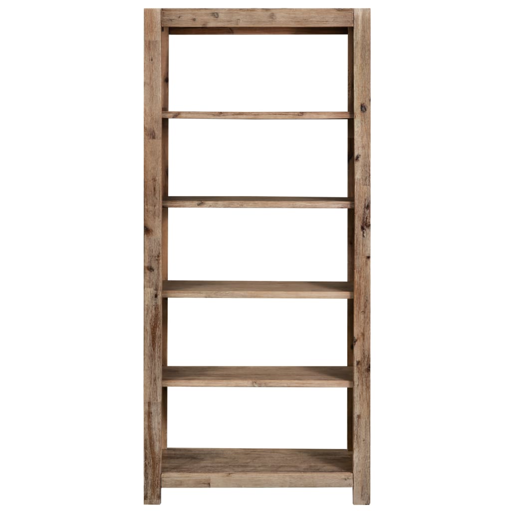 vidaXL 5-Tier Bookcase 80x30x180 cm Solid Acacia Wood