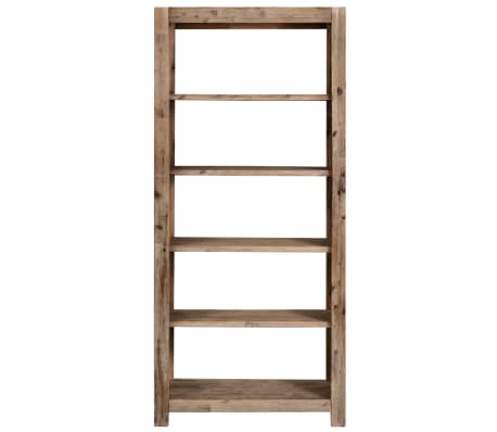 vidaXL 5-Tier Bookcase 80x30x180 cm Solid Acacia Wood