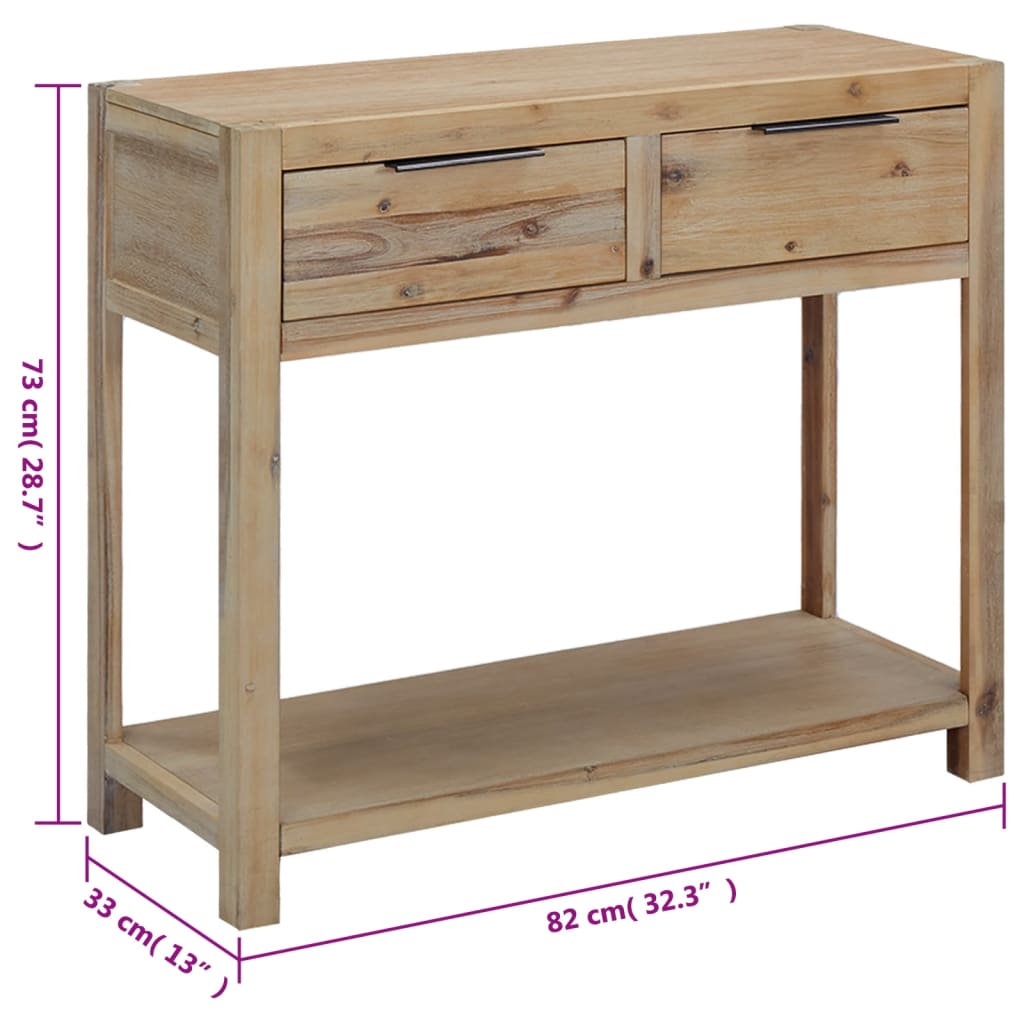 Masă consolă, 82x33x73 cm, lemn masiv de acacia