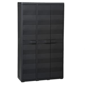 Vidaxl Armoire De Rangement De Jardin Avec 4 Etageres Noir Vidaxl Fr