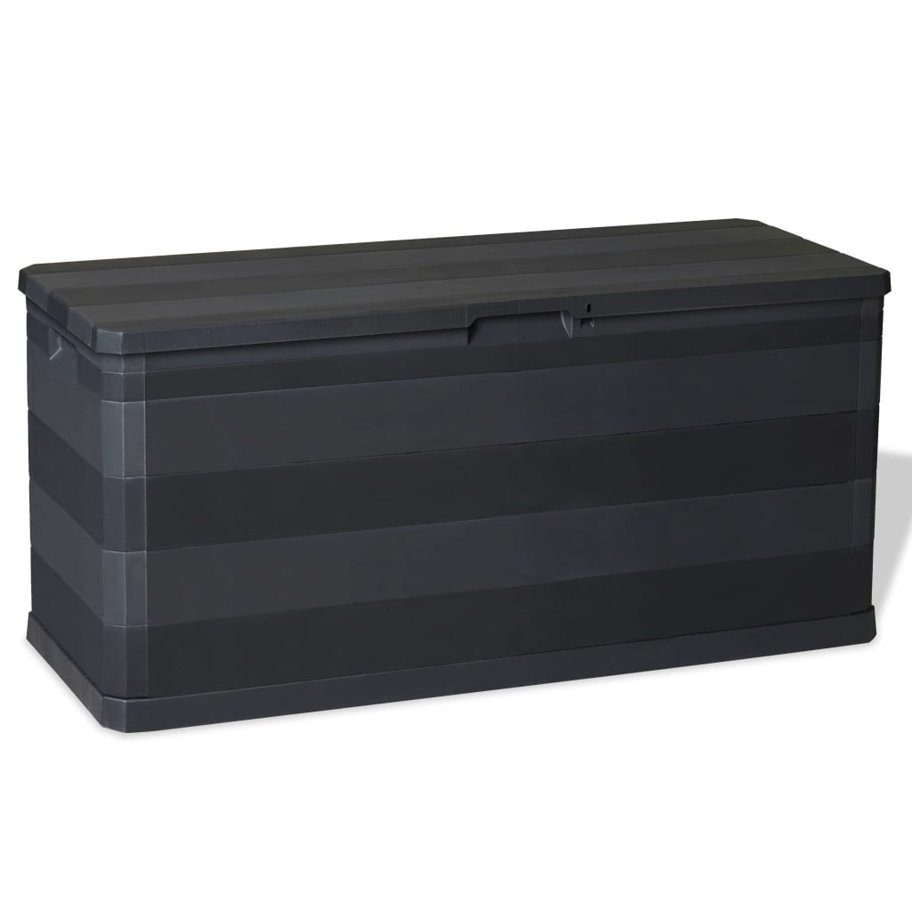 vidaXL Zahradní úložný box černý 117 x 45 x 56 cm