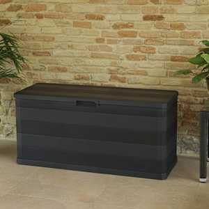 Zahradní úložný box černý 117 x 45 x 56 cm - obrázek 6