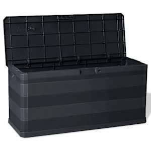 Zahradní úložný box černý 117 x 45 x 56 cm - obrázek 7