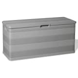 vidaXL Opbergbox voor in de tuin 280 L lichtgrijs