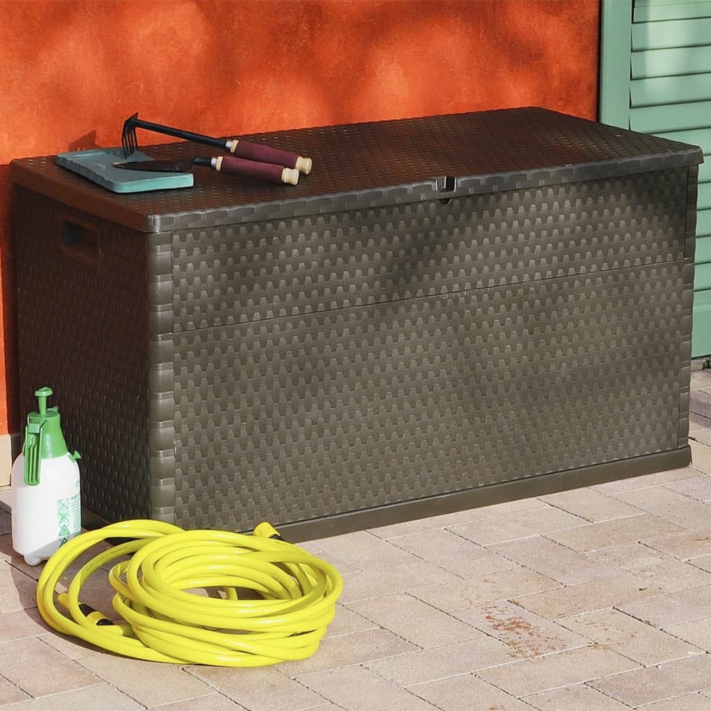 vidaXL Patio Storage Box Brown 47.2"x22"x24.8"