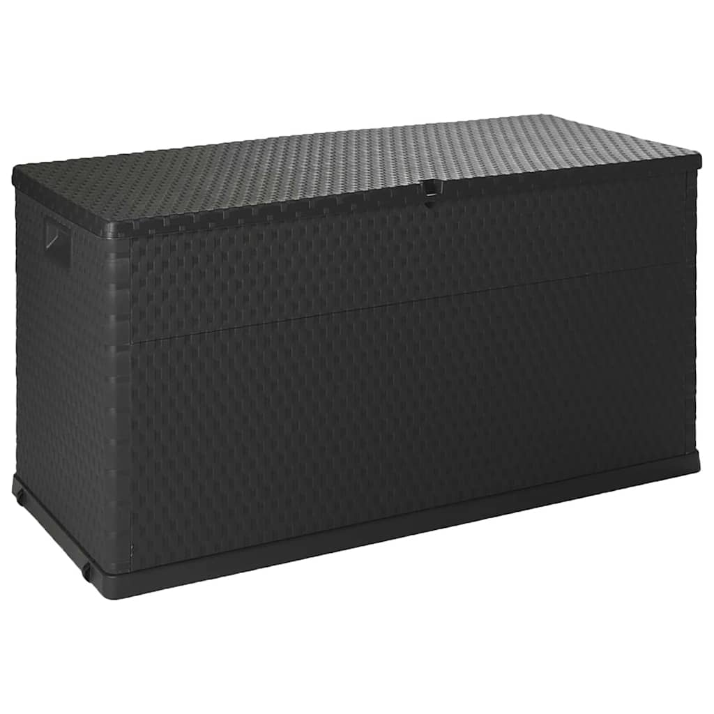 vidaXL Zahradní úložný box antracitový 120 x 56 x 63 cm PP ratan