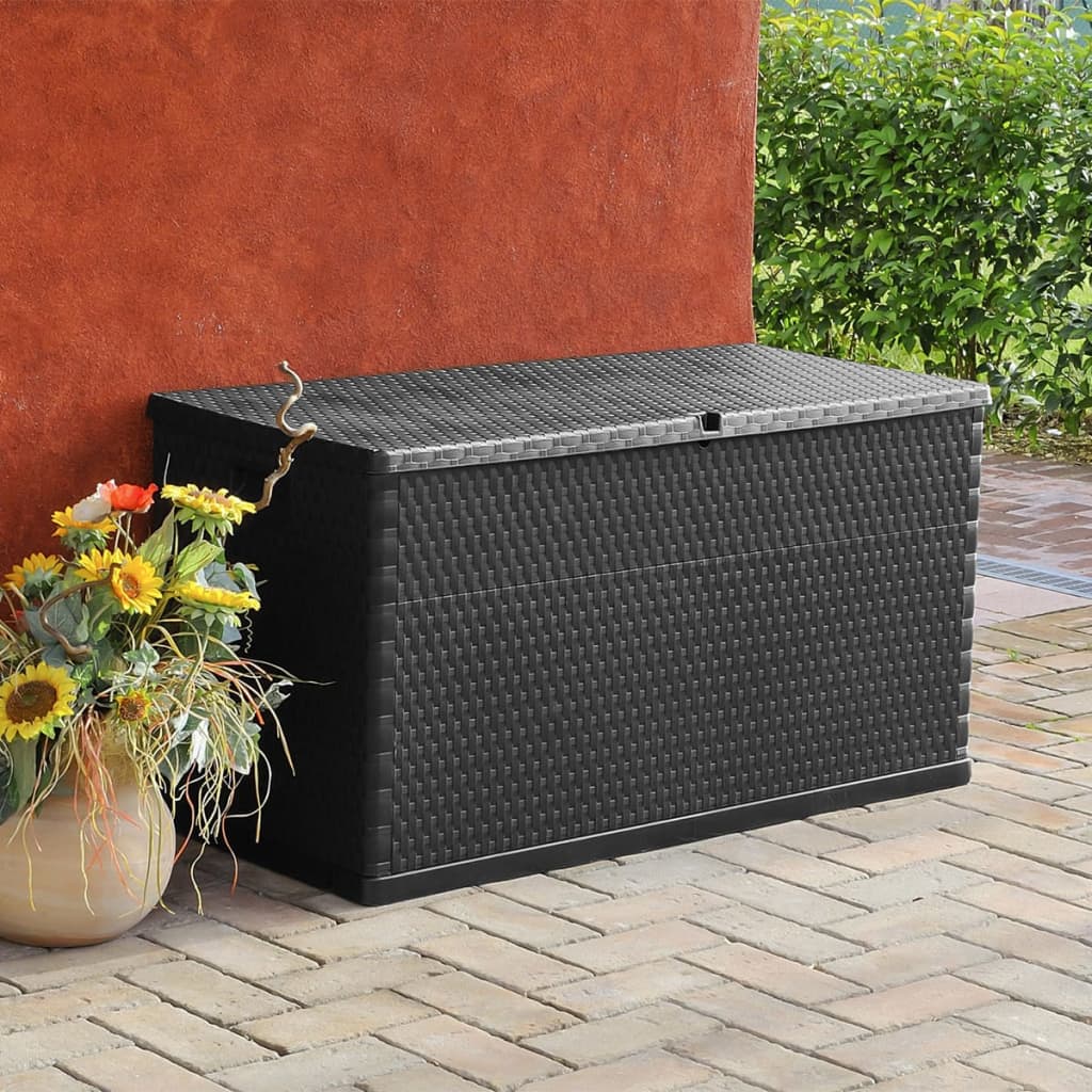 Thumbnail - vidaXL Garten-Aufbewahrungsbox Anthrazit 120x56x63 cm PP Rattan