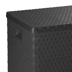 Zahradní úložný box antracitový 120 x 56 x 63 cm PP ratan - obrázek 7