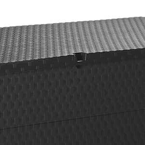 Zahradní úložný box antracitový 120 x 56 x 63 cm PP ratan - obrázek 9