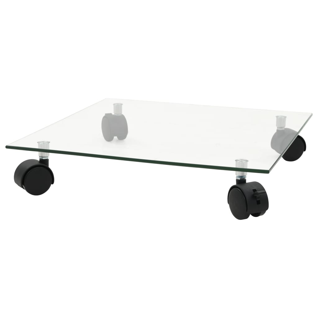 vidaXL Plantenrollers vierkant 35x35 cm gehard glas 2 st afbeelding