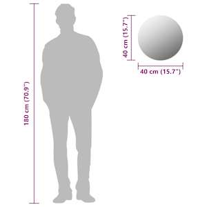 Nástěnné zrcadlo 40 cm kulaté sklo - obrázek 8