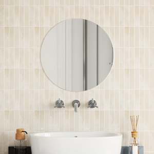 Stensko ogledalo 50 cm okroglo steklo