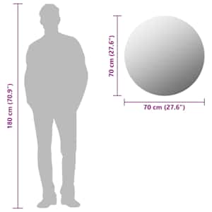Nástěnné zrcadlo 70 cm kulaté sklo - obrázek 9