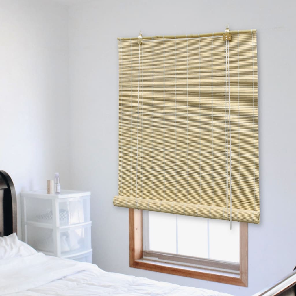 vidaXL Rullaverho bambu 100×220 cm luonnollinen