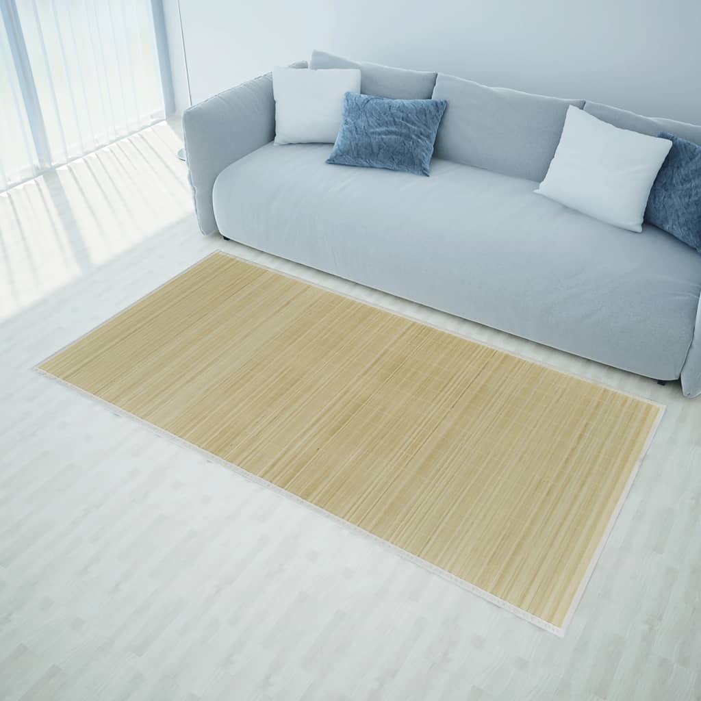 paklājs, 160x230 cm, dabīgas krāsas bambuss | Stepinfit.lv