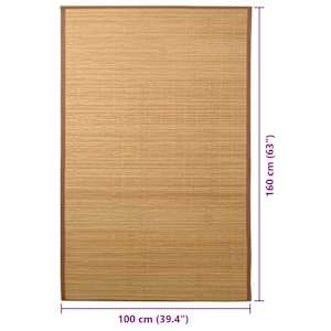 Koberec bambus 100 x 160 cm hnědý - obrázek 7