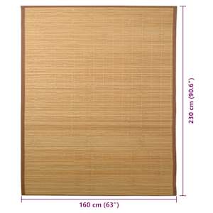 Koberec bambus 160 x 230 cm hnědý - obrázek 7