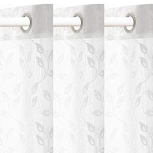 vidaXL Metmen. mezg. užuolaidos, 2vnt., 140x175cm, lap., balt. sp.