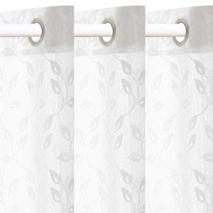 vidaXL Gardiner 2 st varpstickade skira 140x245 cm blad vit