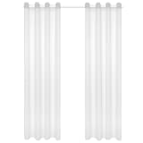 vidaXL Gardinen 2 Stk. Leinenoptik 140 x 225 cm Weiß