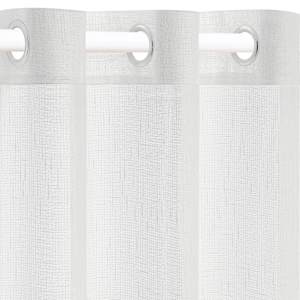 vidaXL Lino i&scaron;vaizdos užuolaidos, 2 vnt., 140x225 cm, baltos