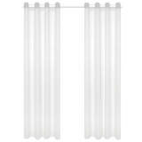 vidaXL 2 db fehér, vászonhatású fényáteresztő függöny 140 x 245 cm