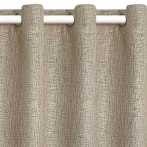 vidaXL Naktinės užuolaidos, lino i&scaron;vaizd., 2vnt., 140x245cm, smėl. sp.