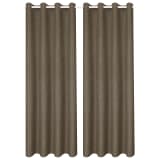 vidaXL 2 db barna, vászonhatású sötétítőfüggöny 140 x 225 cm