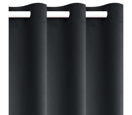 vidaXL Zatemnitvene zavese 2 kosa 140x245 cm temno sive barve