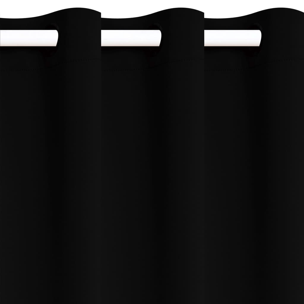 vidaXL Rideau occultant 290 x 245 cm Noir