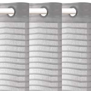 vidaXL Austos plonos užuolaidos, dryž., 2vnt., 140x175cm, pilkos