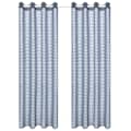 vidaXL Cortinas de tecido listrado 2 pcs 140x225cm cinzento metalizado