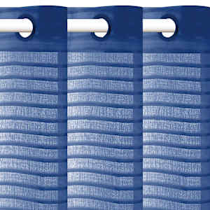 vidaXL Austos plonos užuolaidos, dryž., 2vnt., 140x175cm, mėlynos