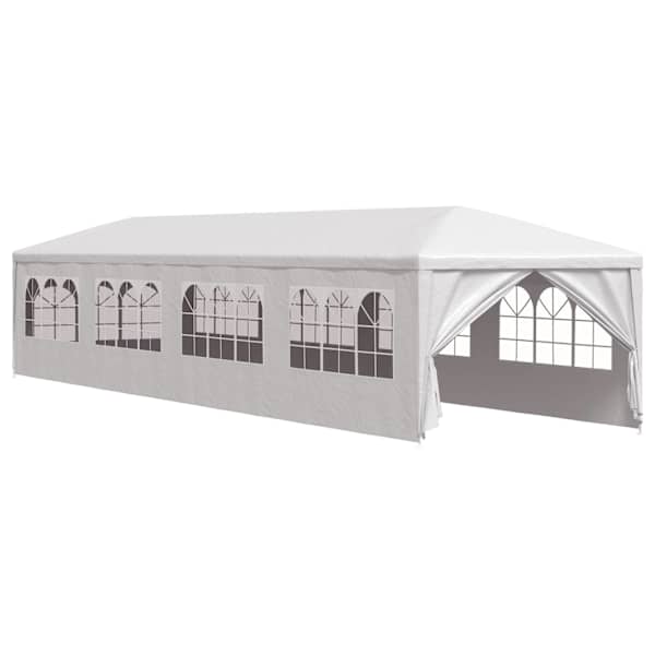 vidaXL aiatelk, 3 x 12 m, valge