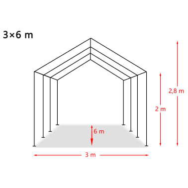 Vidaxl Lagerzelt Pvc 550 G M 3 X 6 M Weiss Vidaxl De