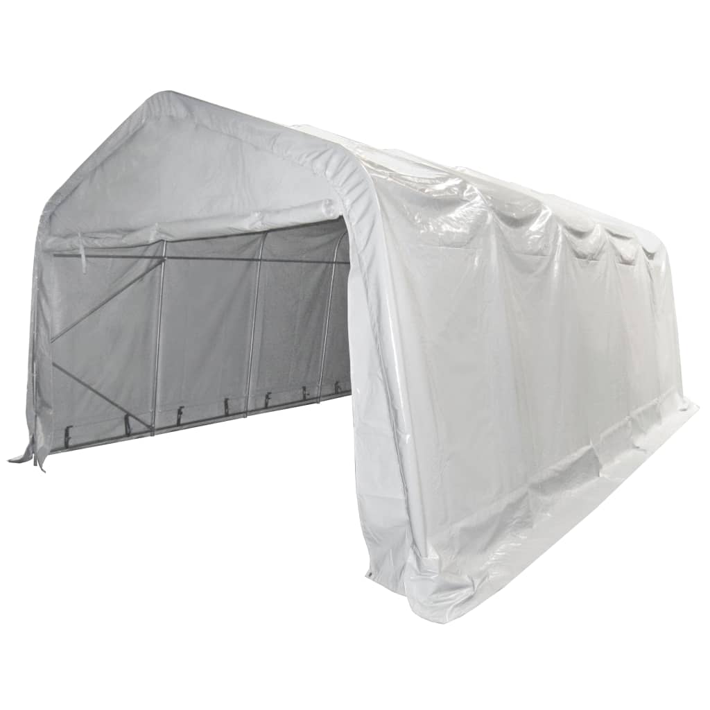 

vidaXL Opslagtent 550 g/m² 5x10 m PVC wit